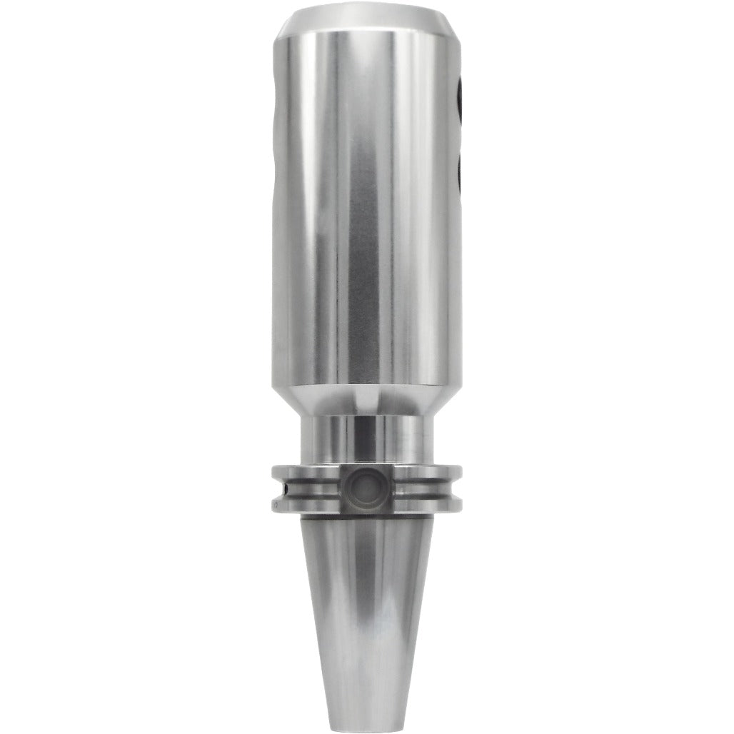 High-precision end mill holders from Shop Force featuring tapered runout, balanced G2.5 rotation, and high-quality chrome alloy steel for optimal cutting performance and durability in machining applications.