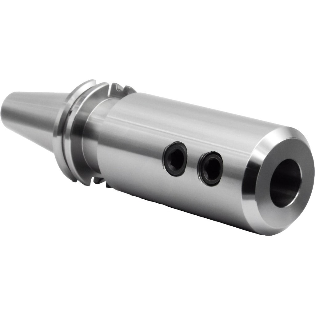 Precision industrial machine tool part made of stainless steel, featuring a cylindrical shape with dual black buttons, used for high-precision manufacturing applications.