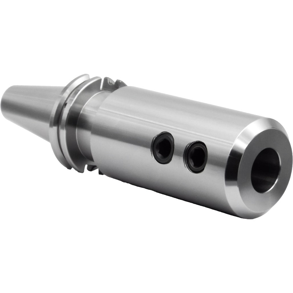 Precision industrial machine tool part made of stainless steel, featuring a cylindrical shape with dual black buttons, used for high-precision manufacturing applications.
