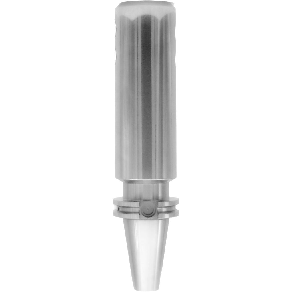 End Mill Holders Catalog with features such as tapered runout, balanced G2.5 at 30,000 RPM, hardened steel construction, and compatibility with AT3 accuracy, ideal for precise machining applications.