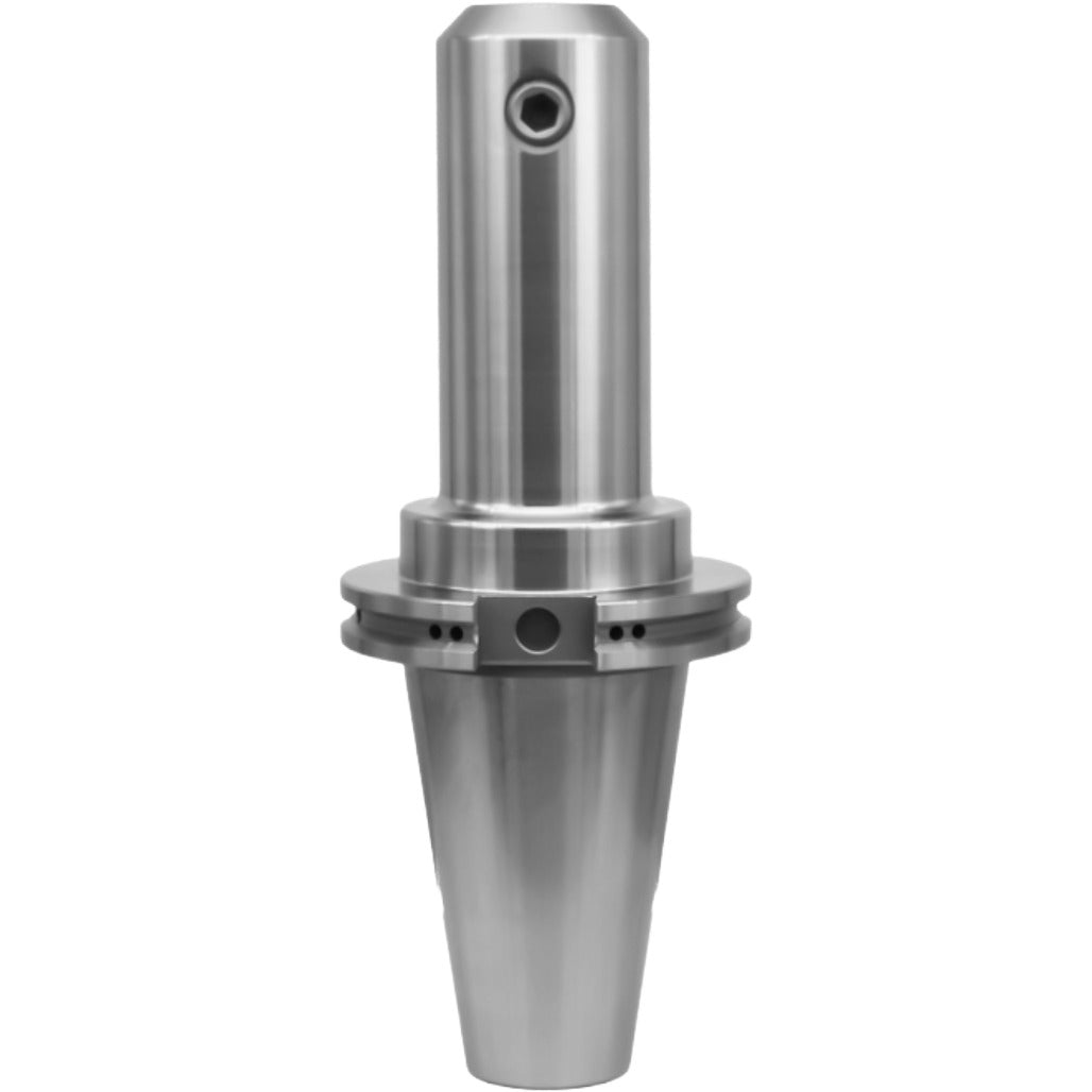 7/8 inch end mill holder for CNC machining, featuring high precision, hardened chrome alloy steel, and adjustable draw bar threads for enhanced durability and accuracy in metalworking applications.