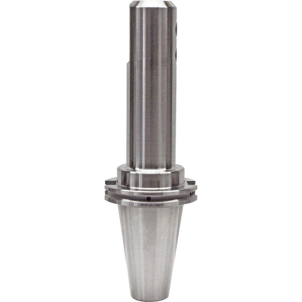 7-inch end mill holder with high precision and balanced G2.5 at 25,000 RPM, featuring Taper-shank ground, chrome alloy steel, and designed for accurate machining applications.