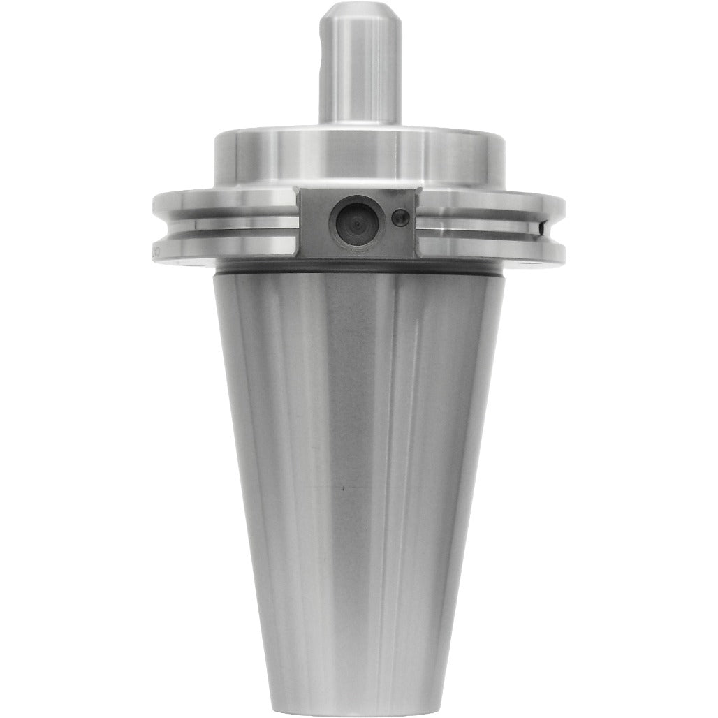 Taper-to-taper end mill holders with precise dimensions and high-performance features for machining, balanced at G2.5 25,000 RPM, and made from high-quality chrome alloy steel for durability.