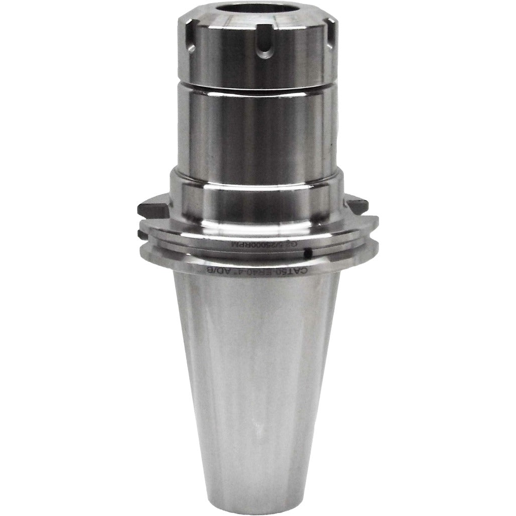 ER Collet Chucks for CNC Machines, CAT50, High Precision, Durable Steel, Taper-To-Fit, Balanced G2.5/25, Hardened for 58-62 HRC, Ideal for Accurate Spindle Tool Holding in CNC Machining Centers.
