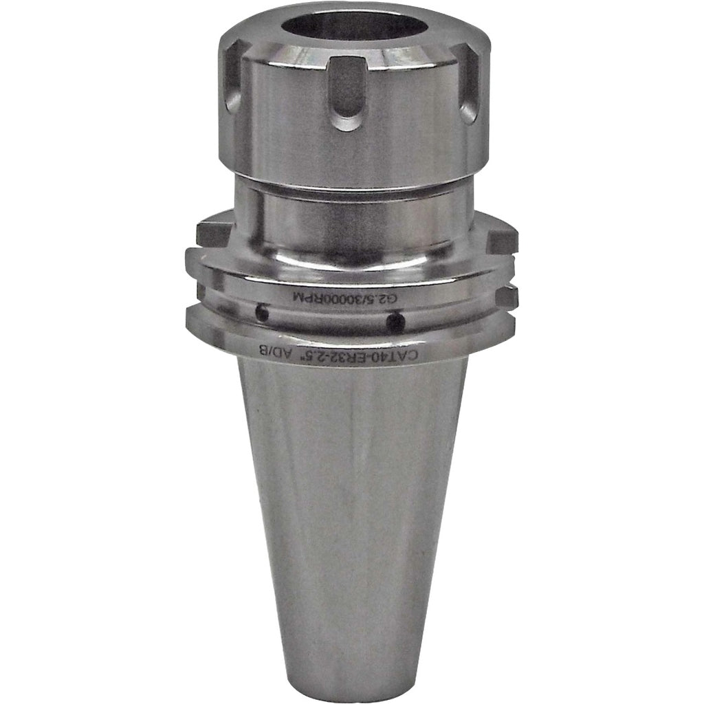 ER Collet Chucks CAT40 for CNC Machines, High-Precision Tool Holders, Compatible with ER32 Collets, Suitable for Rigid Milling and Drilling Applications, Durable Steel Construction for Accurate Machining.