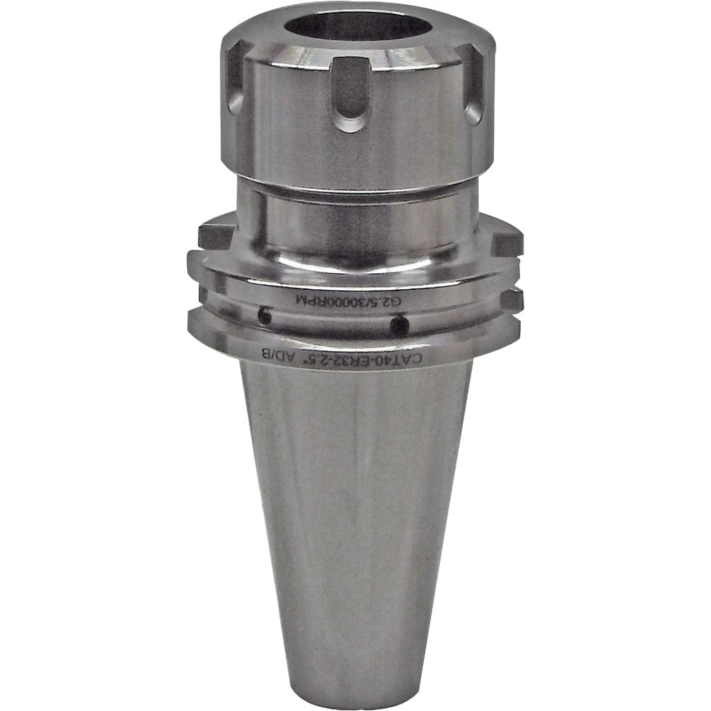 ER Collet Chucks CAT40 for CNC Machines, High-Precision Tool Holders, Compatible with ER32 Collets, Suitable for Rigid Milling and Drilling Applications, Durable Steel Construction for Accurate Machining.