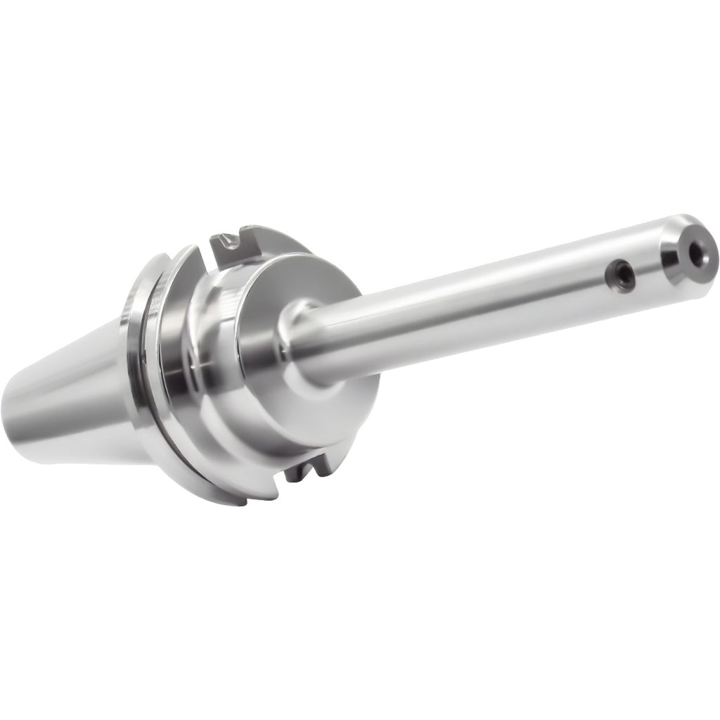 High-quality end mill holders for CNC machining, featuring detailed specifications and sizes, ensuring precision and stability in industrial tooling applications.