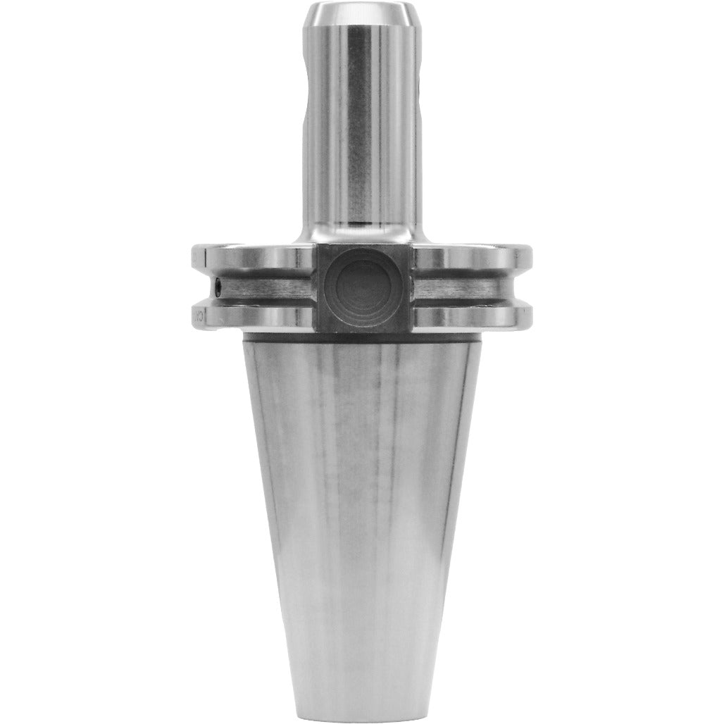 Taper-to-taper end mill holder for CNC machining, made of high-quality chrome alloy steel with precise dimensions and high clamping strength for industrial cutting applications.