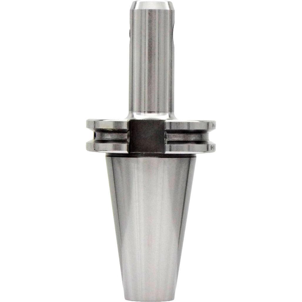 Taper-to-taper end mill holder for CNC machining, made of high-quality chrome alloy steel with precise dimensions and high clamping strength for industrial cutting applications.