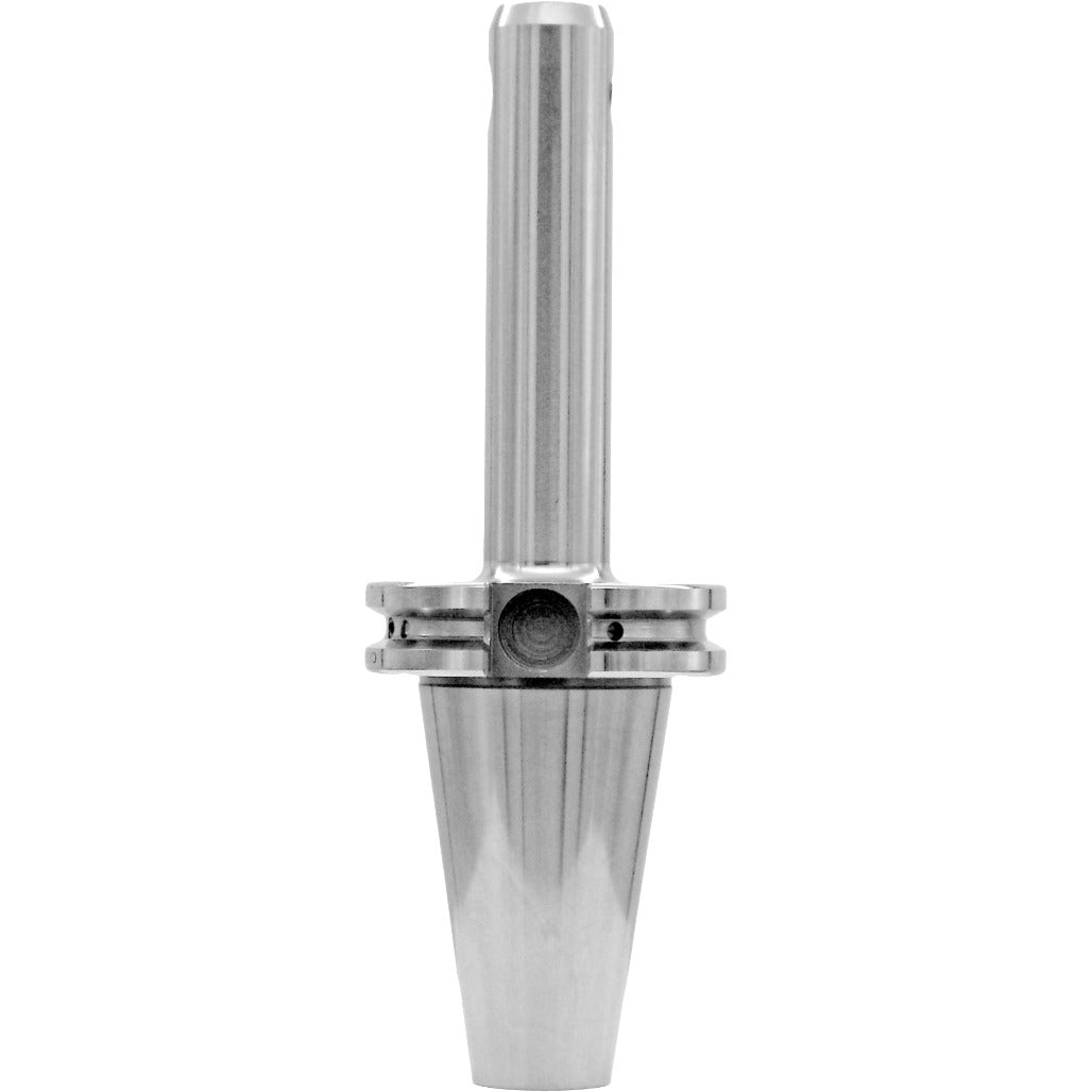 Taper-to-taper end mill holder for CNC machining, made of high-quality chrome alloy steel with precise dimensions and high clamping strength for industrial cutting applications.