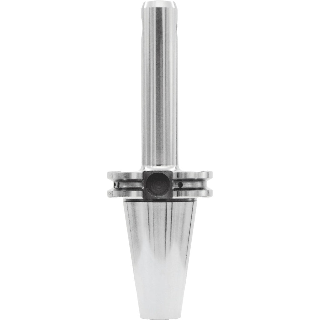 Taper-to-taper end mill holder for CNC machining, made of high-quality chrome alloy steel with precise dimensions and high clamping strength for industrial cutting applications.