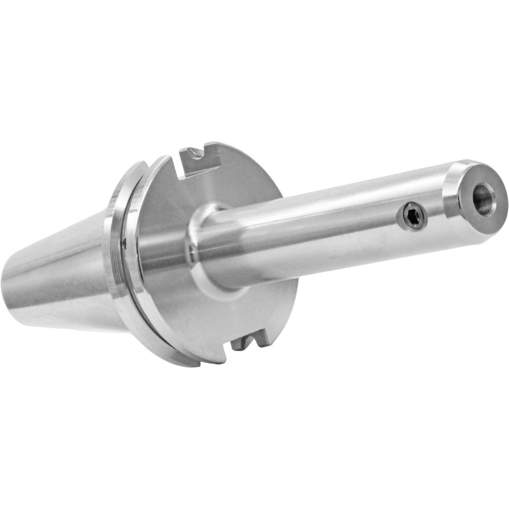 Heavy-duty metal cutting tool holder for CNC machines, precision-machined for secure installation and optimal performance.
