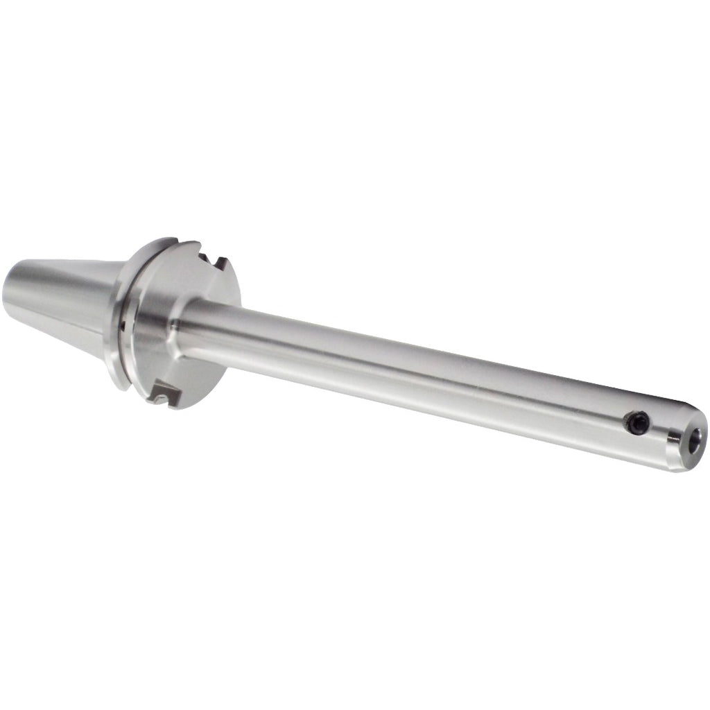 High-quality end mill holders for CNC machining, featuring detailed specifications and sizes, ensuring precision and stability in industrial tooling applications.