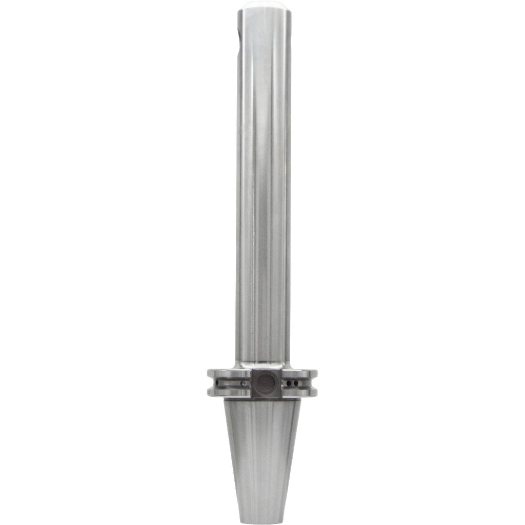 7/16" end mill holder with tapered design, balanced G2.5 at 30,000 RPM, hardened steel, precise AT3 accuracy, and high-quality chrome alloy steel construction for optimal machining performance.