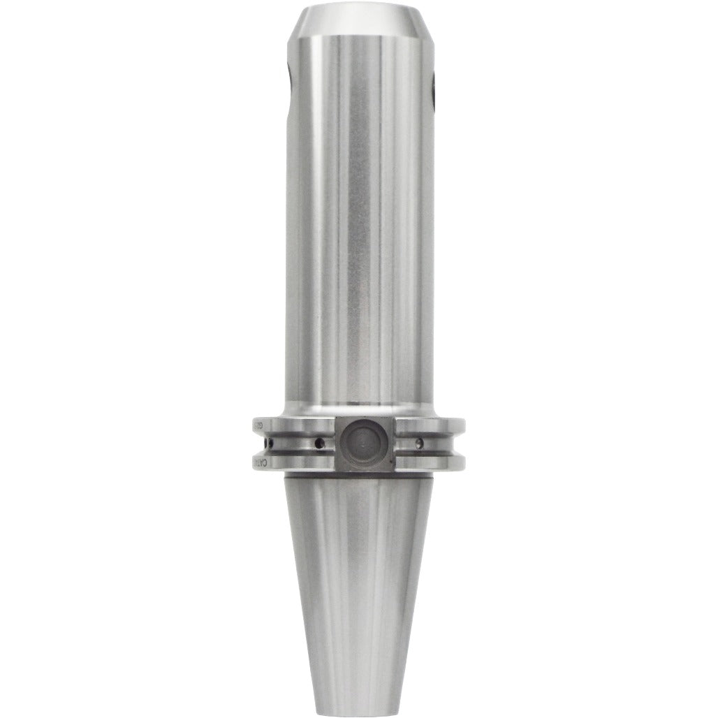 End mill holders catalog by Shop Force, featuring high-precision taper-to-taper runout less than 0.0002 inches, balanced G2.5 at 30,000 RPM, and made of high-quality chrome alloy steel for durability and accuracy.