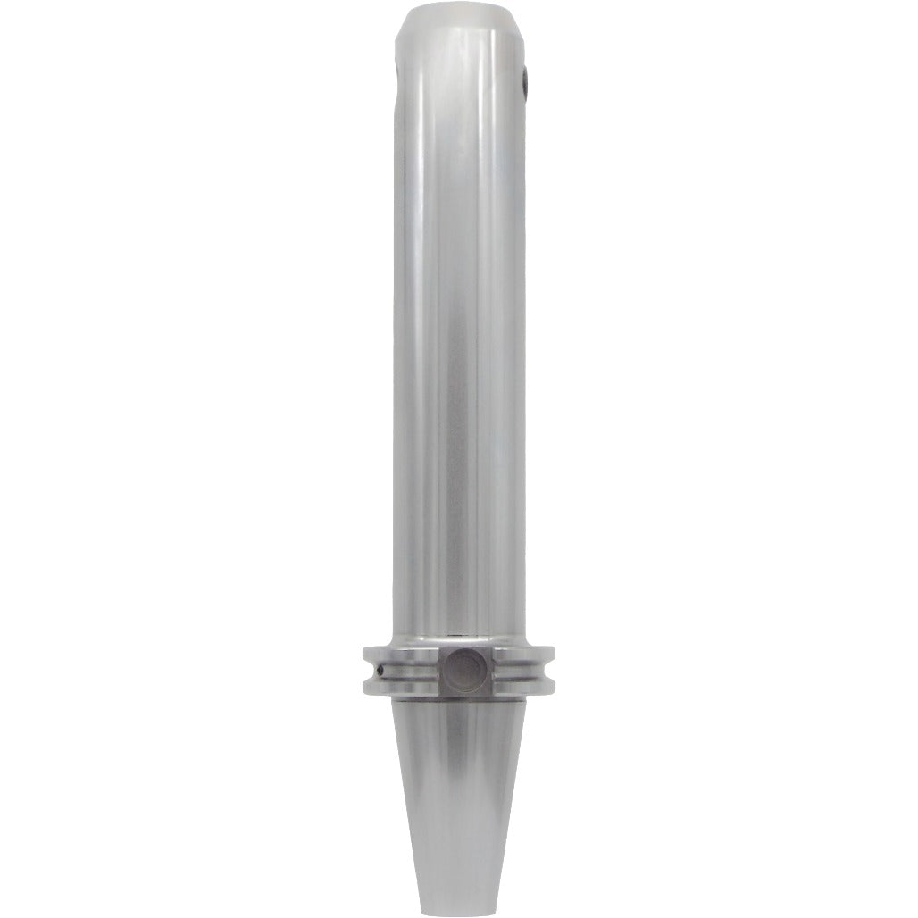 End mill holders catalog by Shop Force, featuring high-precision taper-to-taper runout less than 0.0002 inches, balanced G2.5 at 30,000 RPM, and made of high-quality chrome alloy steel for durability and accuracy.