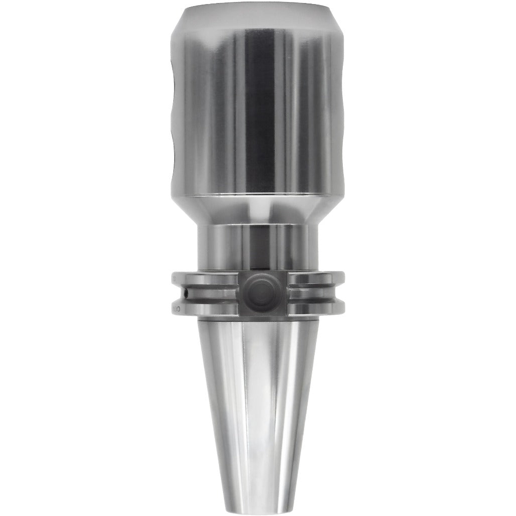 High-precision end mill holders from Shop Force featuring tapered runout, balanced G2.5 rotation, and high-quality chrome alloy steel for optimal cutting performance and durability in machining applications.