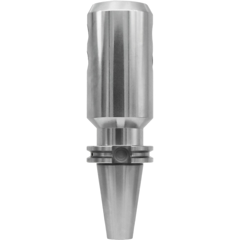 High-precision end mill holders from Shop Force featuring tapered runout, balanced G2.5 rotation, and high-quality chrome alloy steel for optimal cutting performance and durability in machining applications.