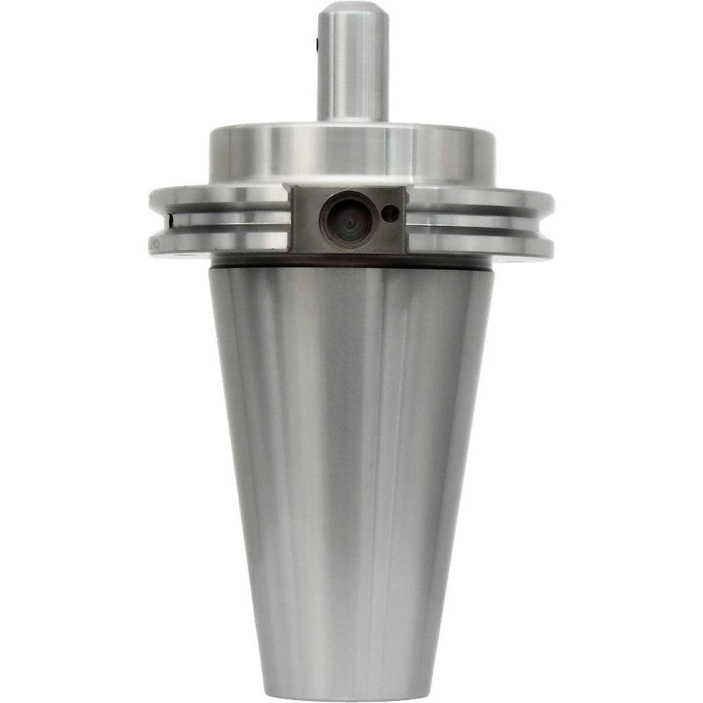 End mill holders CAT50 for precision machining, featuring tapered design, coolant-through capability, high strength chrome alloy steel, and compatible with 1/8" to 3/32" shank sizes.