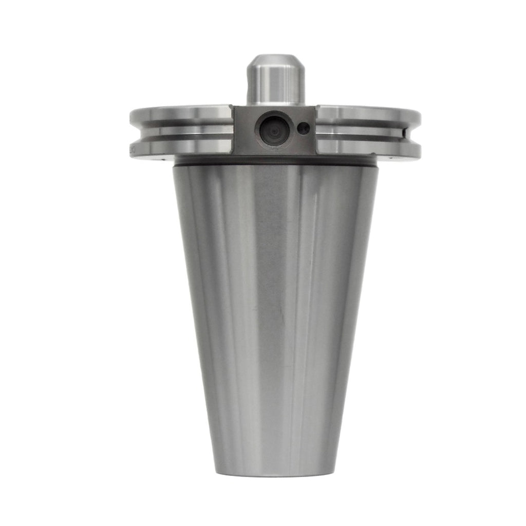 Taper-to-taper end mill holders with precise dimensions and high-performance features for machining, balanced at G2.5 25,000 RPM, and made from high-quality chrome alloy steel for durability.