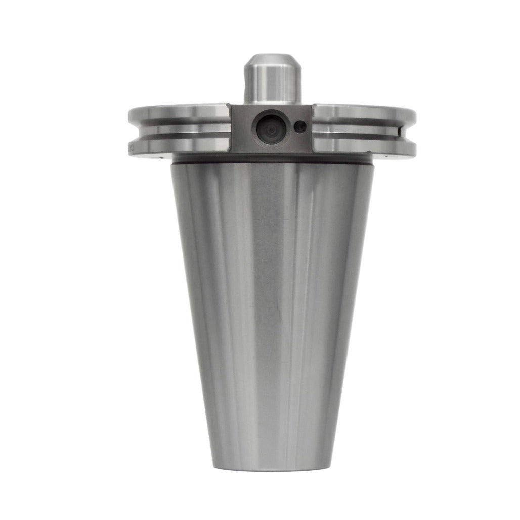 Taper-to-taper end mill holders with precise dimensions and high-performance features for machining, balanced at G2.5 25,000 RPM, and made from high-quality chrome alloy steel for durability.