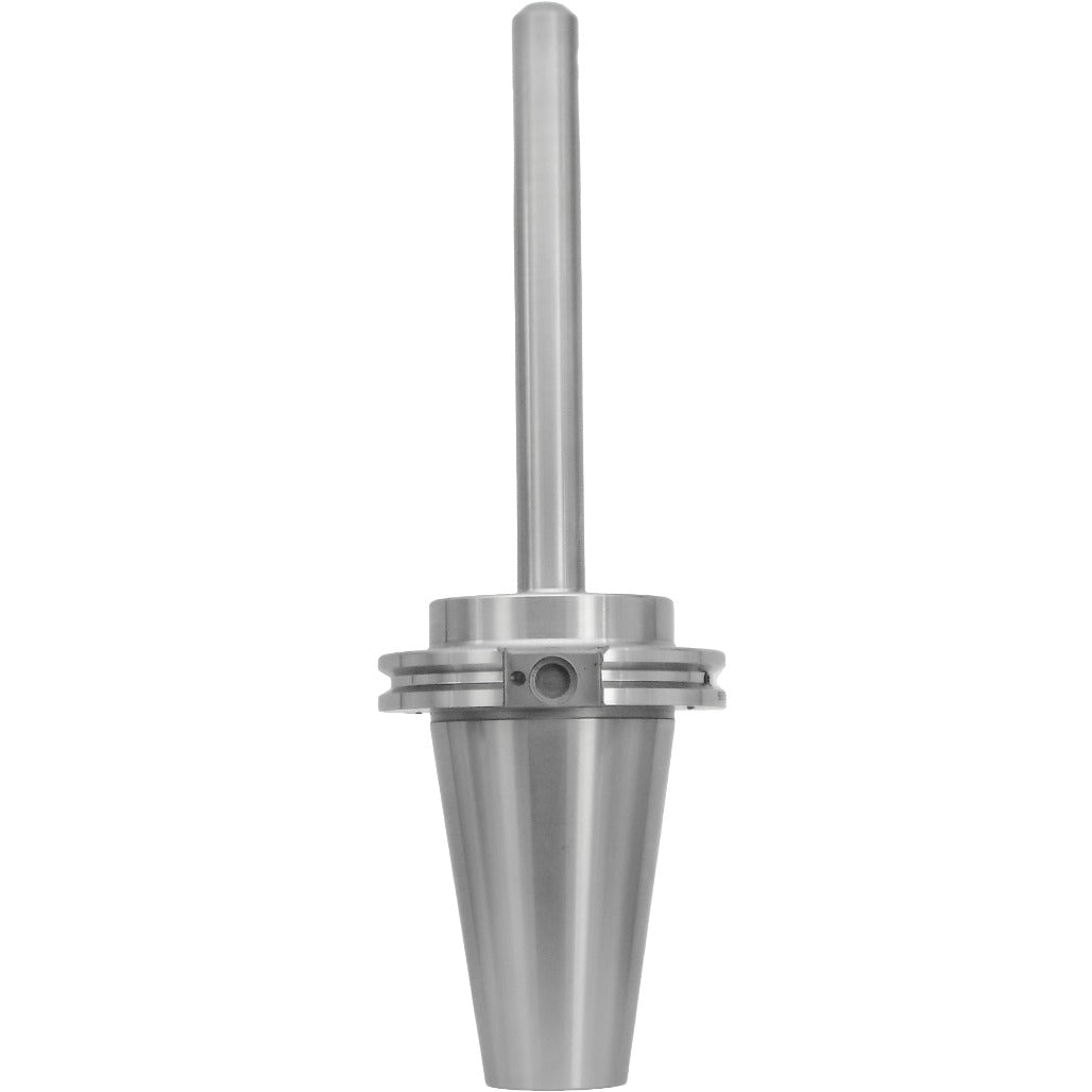 Taper-to-taper end mill holders with precise dimensions and high-performance features for machining, balanced at G2.5 25,000 RPM, and made from high-quality chrome alloy steel for durability.