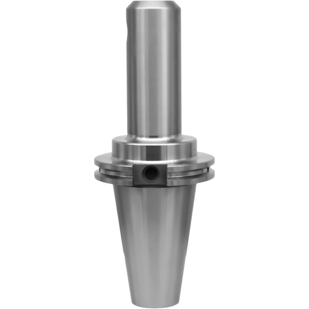 High-quality end mill holder from Shop Force featuring a tapered design, durable chrome alloy steel, and precise AT3 accuracy for CNC machining and tooling applications.