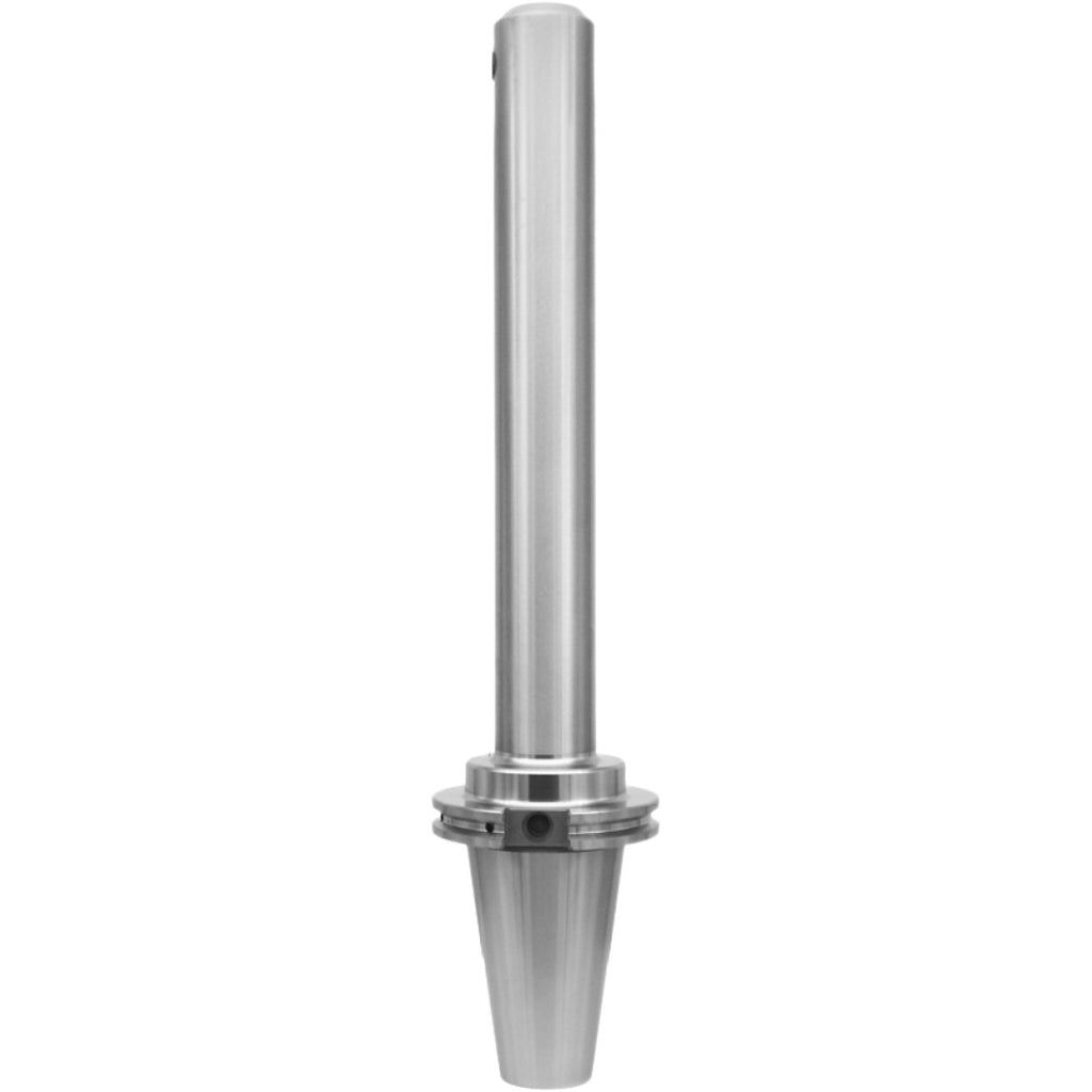 High-quality end mill holder from Shop Force featuring a tapered design, durable chrome alloy steel, and precise AT3 accuracy for CNC machining and tooling applications.