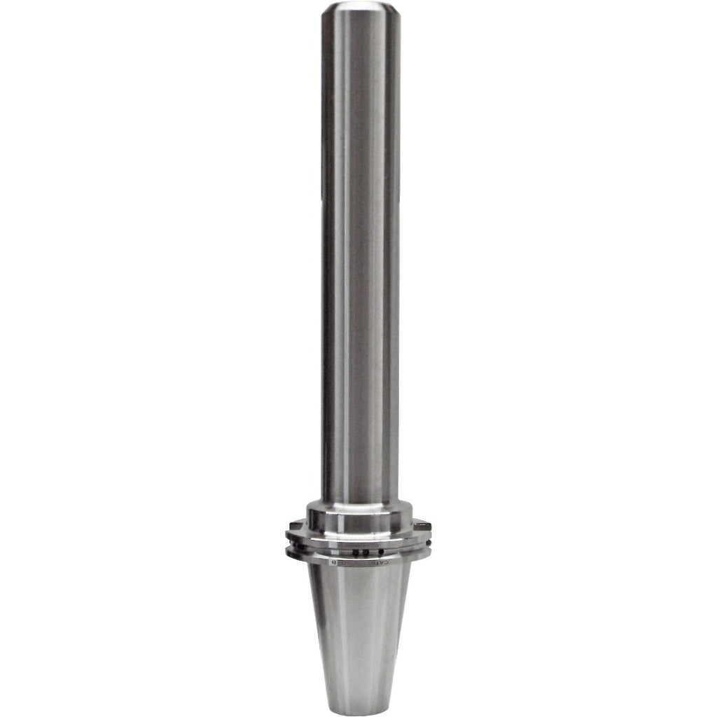 7-inch end mill holder with high precision and balanced G2.5 at 25,000 RPM, featuring Taper-shank ground, chrome alloy steel, and designed for accurate machining applications.