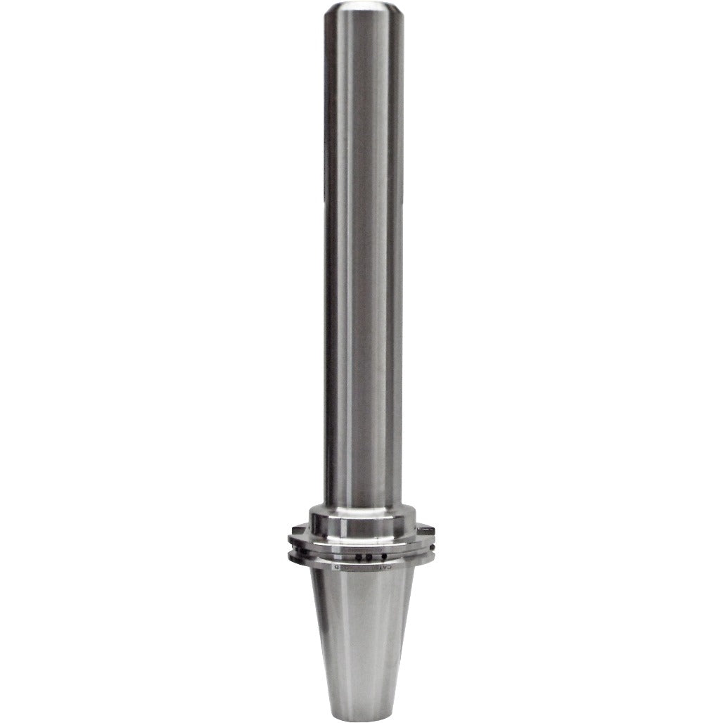 7-inch end mill holder with high precision and balanced G2.5 at 25,000 RPM, featuring Taper-shank ground, chrome alloy steel, and designed for accurate machining applications.