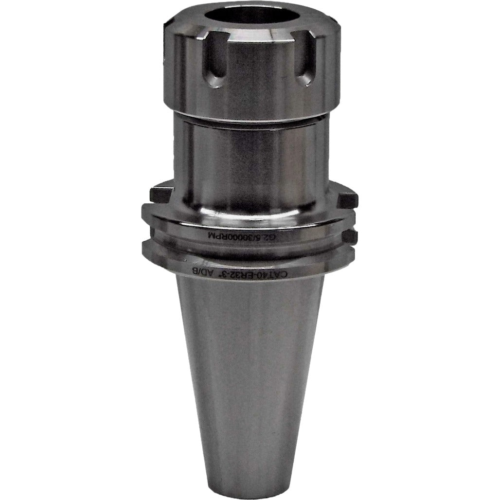 ER Collet Chucks CAT40 for CNC Machines, High-Precision Tool Holders, Compatible with ER32 Collets, Suitable for Rigid Milling and Drilling Applications, Durable Steel Construction for Accurate Machining.